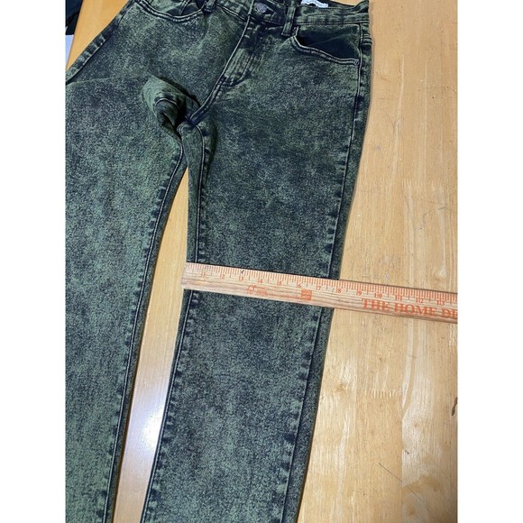 Forever 21 Women's Green Acid Wash Mid Rise Boot Size 27 - Picture 8 of 9